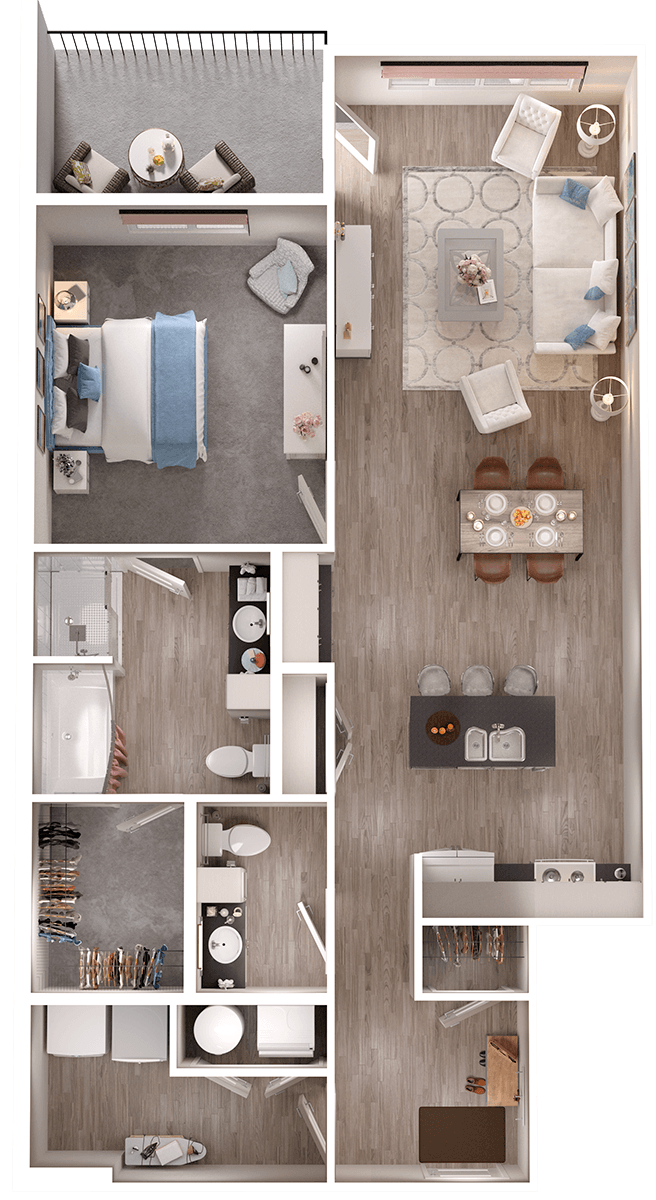 Floor plan layout diagram for A2